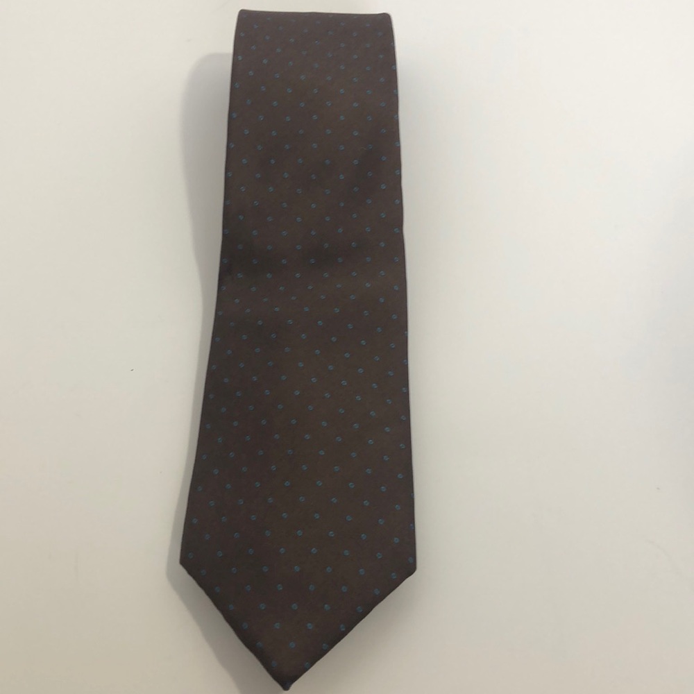 Aspen John Henry brown and sky blue silk tie